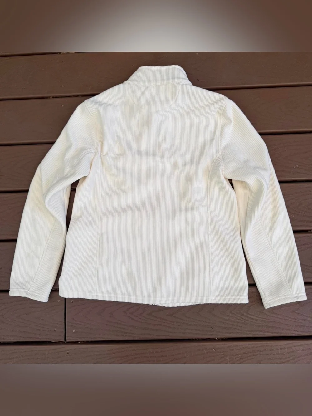 Cream Full-Zip Ribbed Jacket - Picture 2 of 2